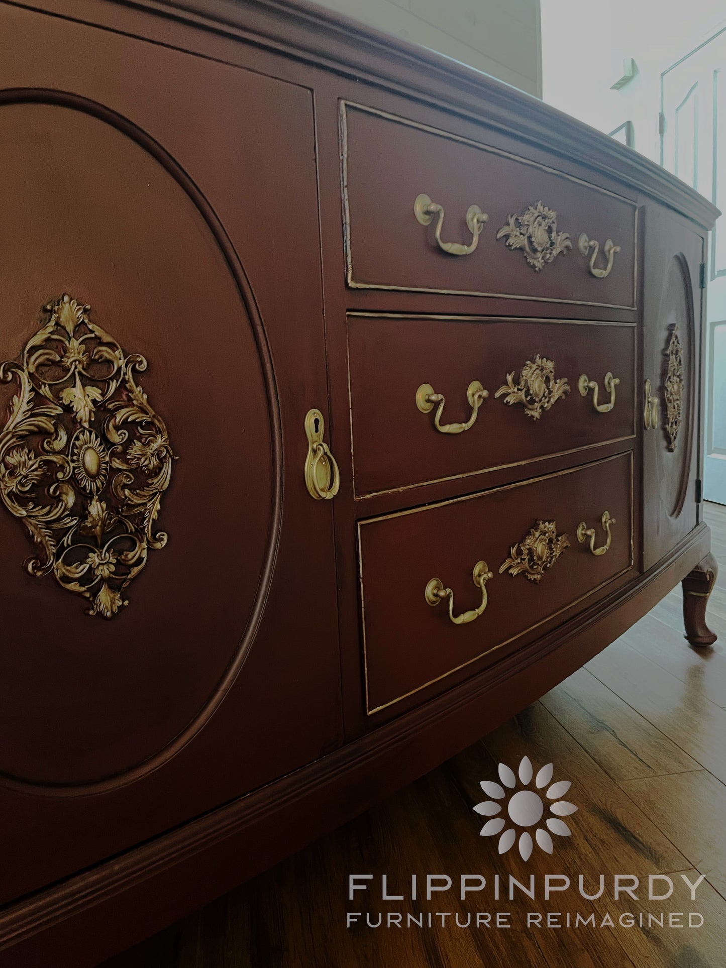Antique Solid Wood Buffet