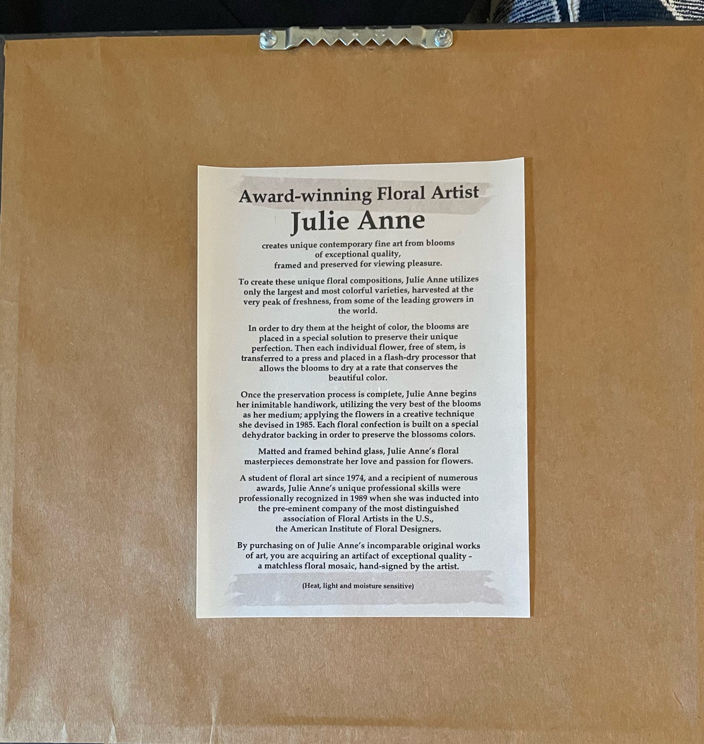 Julie Anne Floral Artwork in Golden Yellows