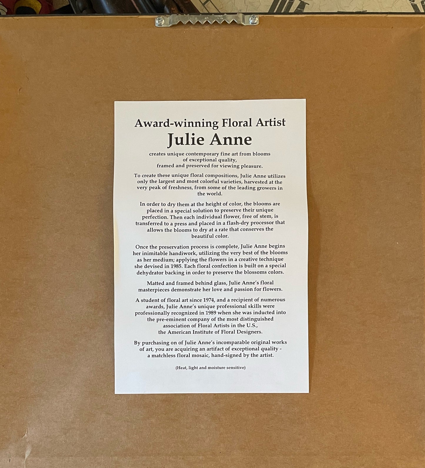 Julie Anne Pink & Purple Floral Art