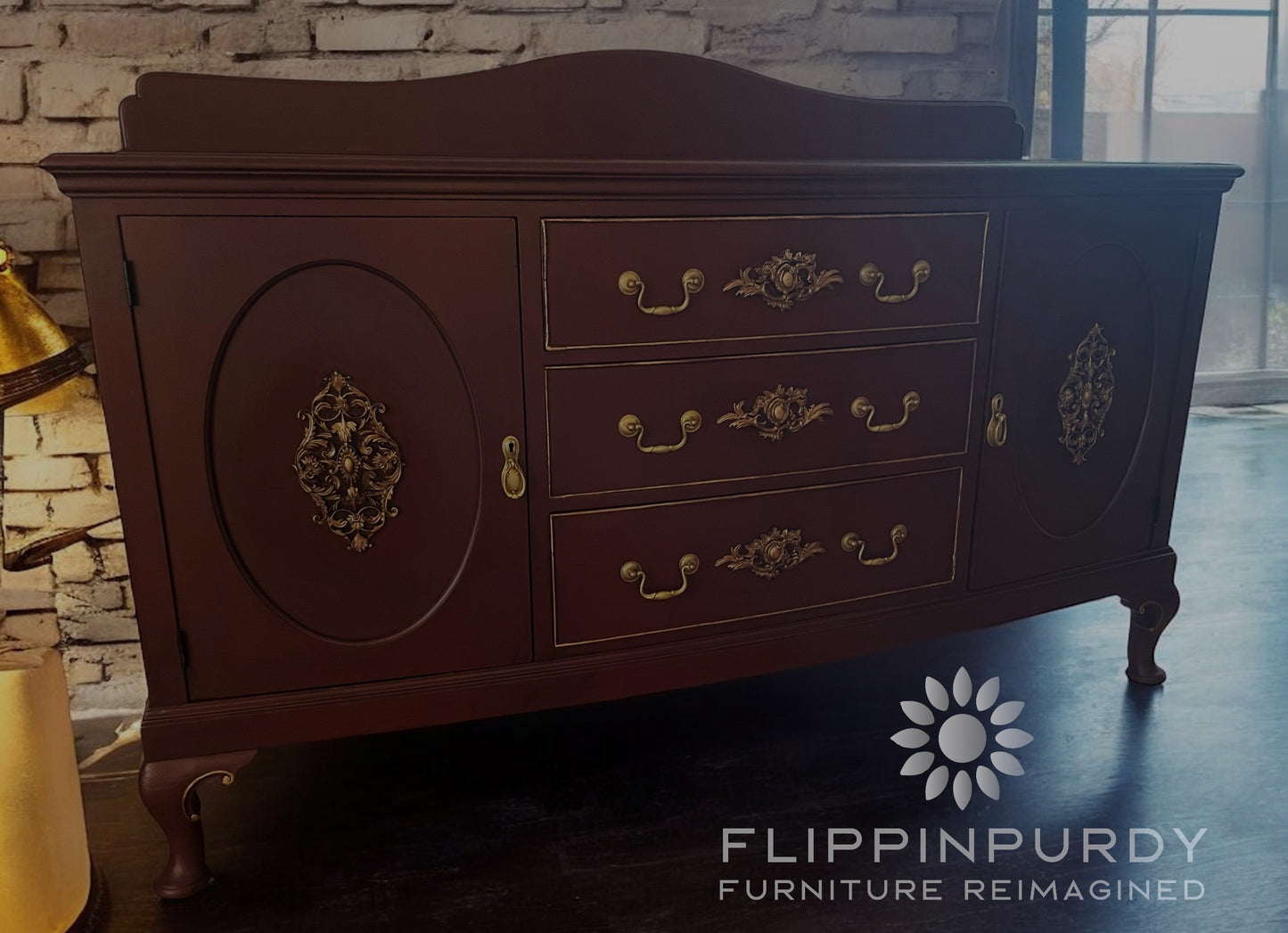 Antique Solid Wood Buffet