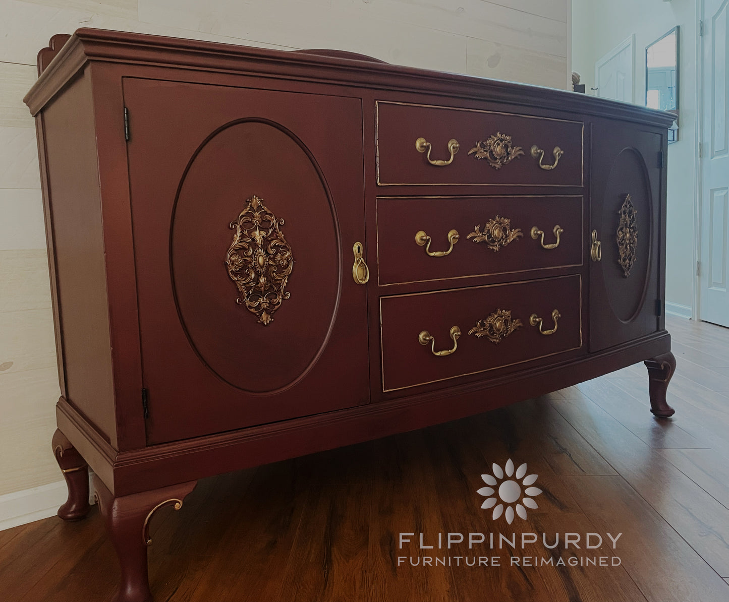 Antique Solid Wood Buffet