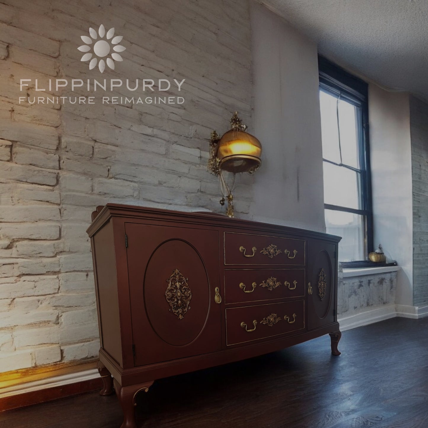 Antique Solid Wood Buffet