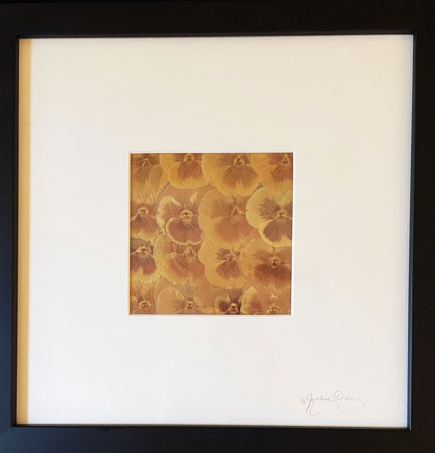 Julie Anne Dried Florals in Yellows Gold Artwork