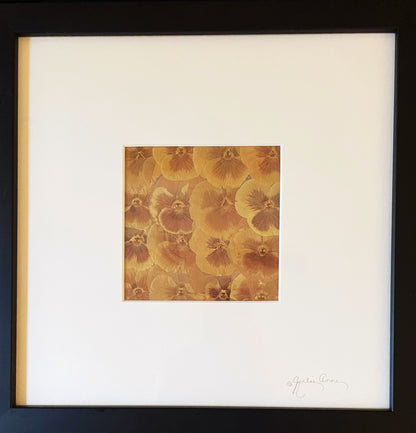 Julie Anne Dried Florals in Yellows Gold Artwork